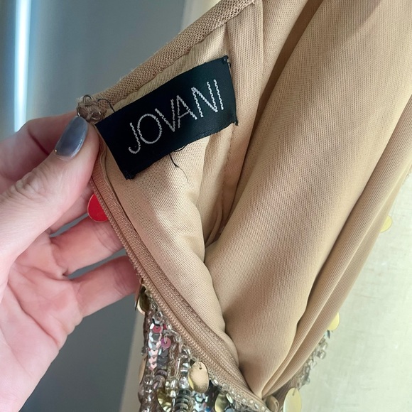 Jovani Gold Sequin Prom Dress - Picture 2 of 3